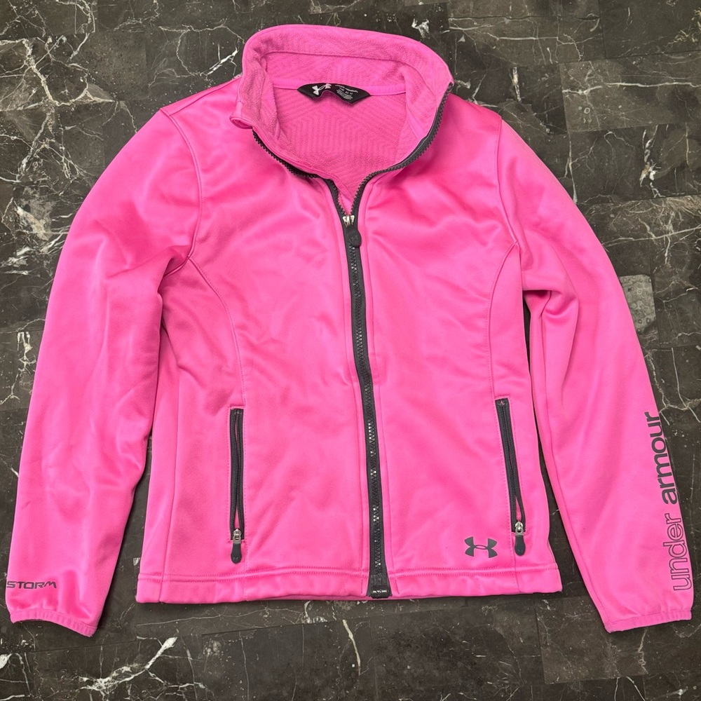 Under Armor Storm Youth Medium wind Breaker  Jacket With Magnetic Zipper